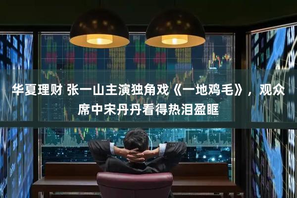 华夏理财 张一山主演独角戏《一地鸡毛》，观众席中宋丹丹看得热泪盈眶